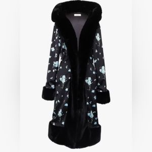 Danielle Guizio Forget Me Not Satin Overcoat